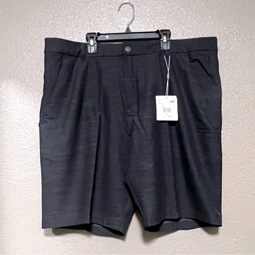 NEW Puma Dark Heather Black 101 G Golf Shorts Relaxed Fit Casual Summer